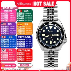 HEIMDALLR Skx007 Men Watch NH36 Movement Sharkey Ceramic Bezel 200M Waterproof Sapphire Automatic Mechanical Dive Watch for Men