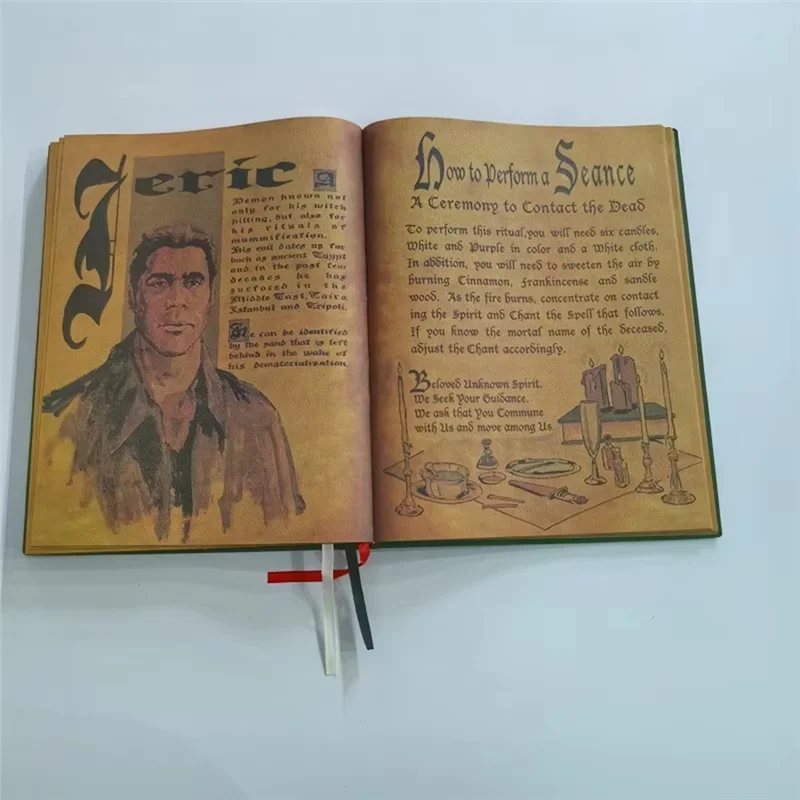 A45G-Book Of Shadows Green Cover Bound Journal Blank And Lined Journal 350 Pages Spell Records Spellbook Note Retro Gift