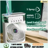 Portable 3 In 1 Fan AIr Conditioner Household Small Air Cooler LED Night Lights Humidifier Air Adjustment Home Fans Dropshipping 1
