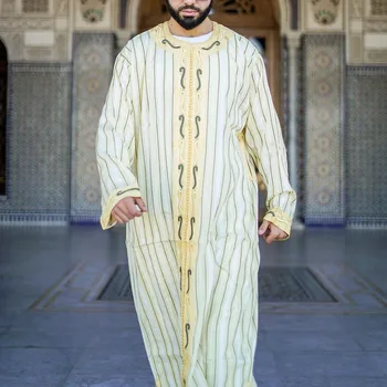 Muslim Men Clothing Kaftan Robes Long Sleeve  Soft