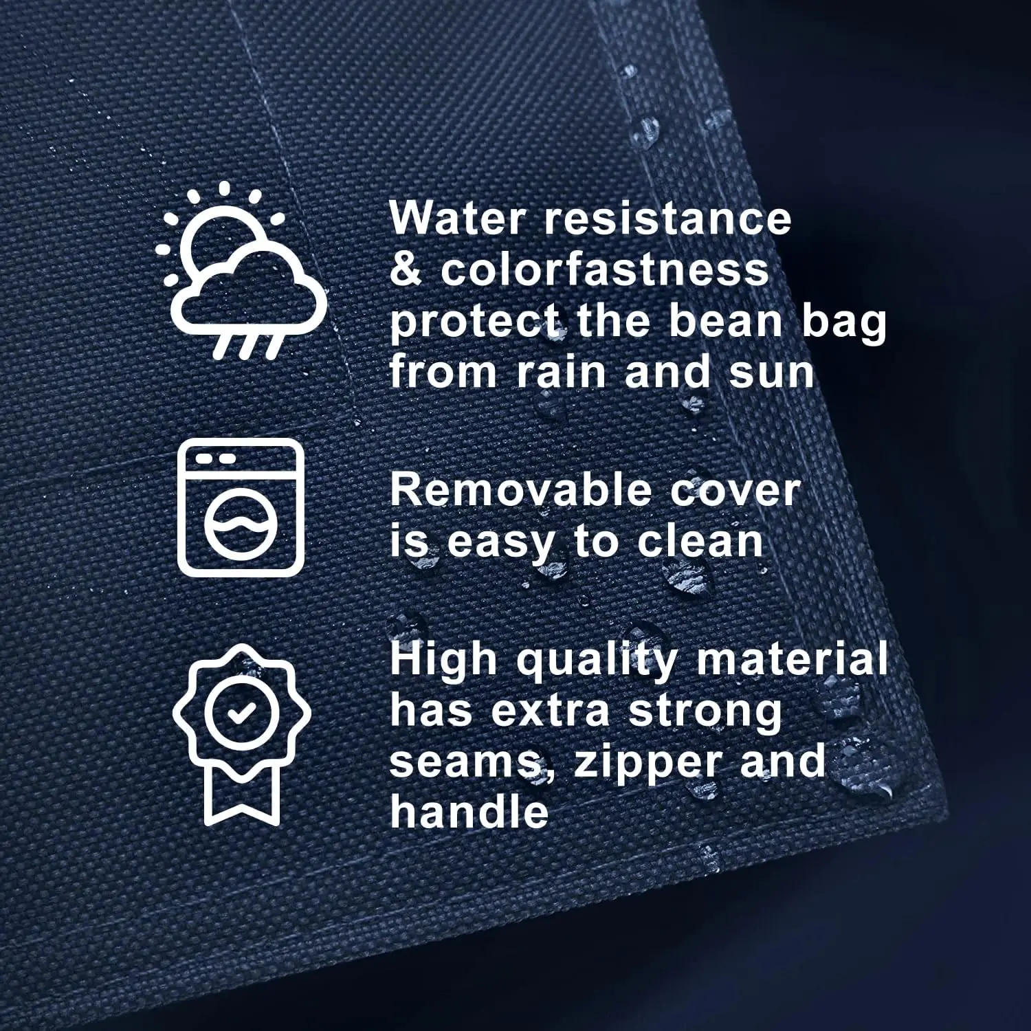 Outdoor/Indoor Bean Bag 7ft, Water-Repellent and Fading-Resistant, Comfortable Sack Chair for Patio, Backyard, Frontyard