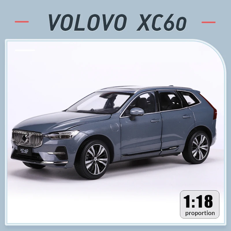 1/18 볼보 XC60 2022 SUV 다이캐스트 합금 자동차 모델 장난감, 취미 어린이 선물, 흰색, 은색, 회색 선물, 컬렉션 장식품 디스플레이