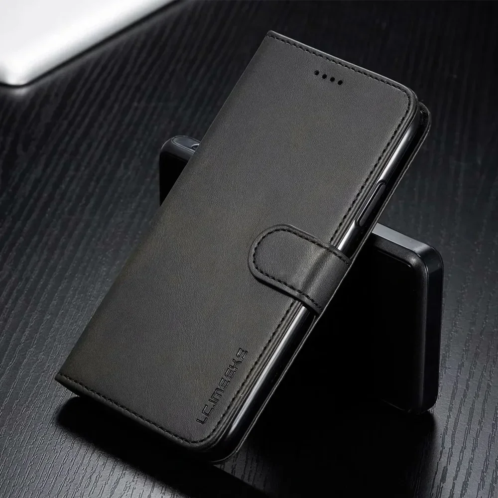 Luxury Leather Flip Wallet Case with Card Slot