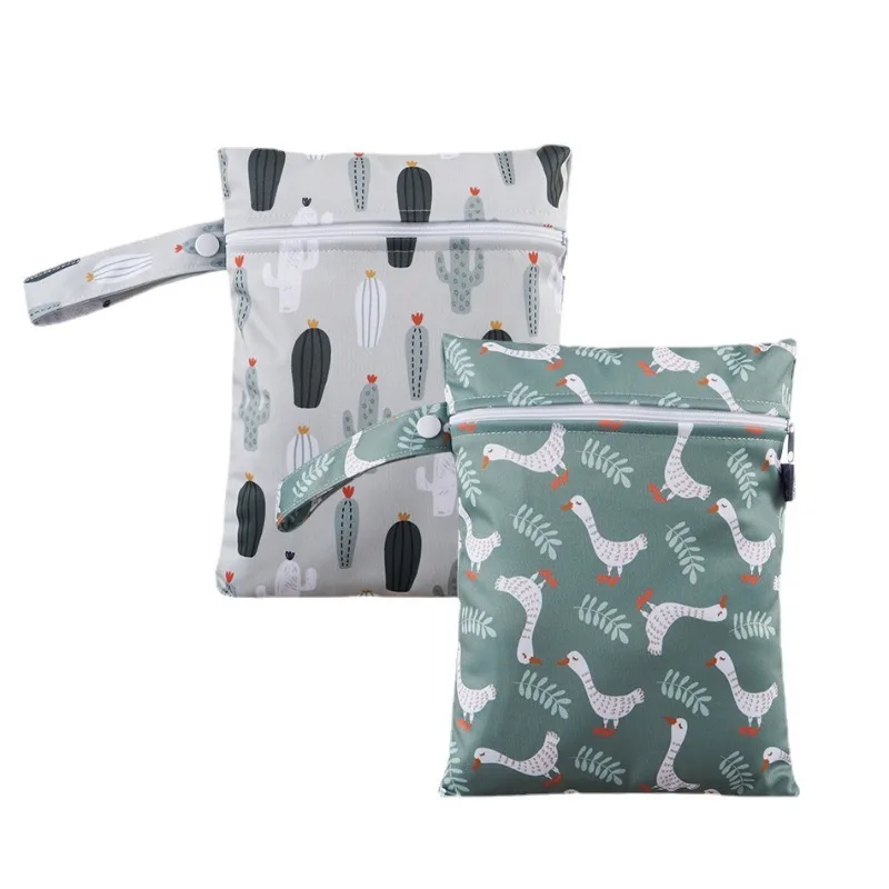 

2PCS Travel Wash Cosmetic Bag Waterproof Diaper Bag Portable Storage Bags Baby Diaper Bag Diaper Organizer Small Wet Bags