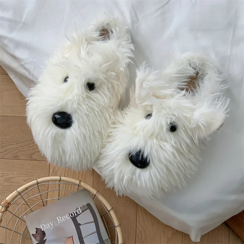 Pantofole Donna In Memory Foam A Forma Di Cane – Calde E Pelose Per Interni/Esterni