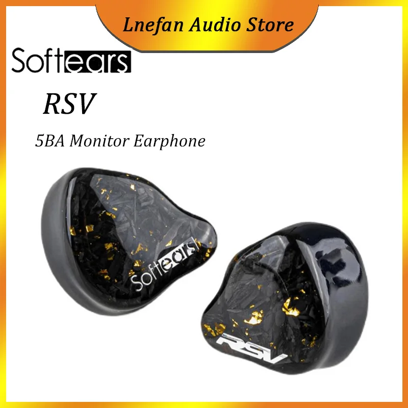 

Softears RSV Earphones 5BA IEM Reference Sound Five Series In-Ear Hi-Res DJ Monitor Earbuds Balanced Armature HiFi Headphones
