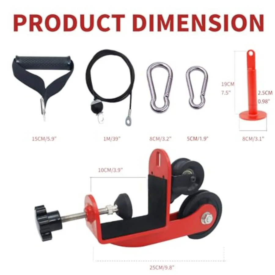 Arm Wrestling Training Pulley System Professional, Forearm Workout Table Equipment, Wrist Exerciser Cable Machine with Rope
