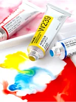 Japan Holbein Series 4/5/6 Artists' Transparent Watercolor Paint 15ml/0.5oz Tubes Art Watercolour Professional Drawing Supplies 2
