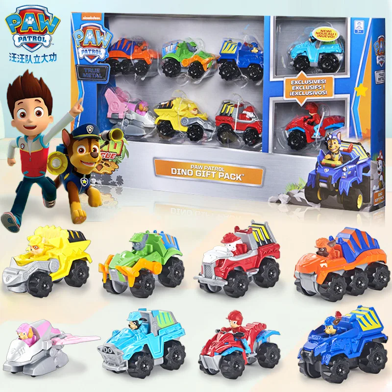 Paw Patrol Rescue Dog Puppy Set Toy Car Patrulla Canina Toys Action Figure  Model Dino Rex Tracker Everest Vehicle Car Kids Gifts - AliExpress
