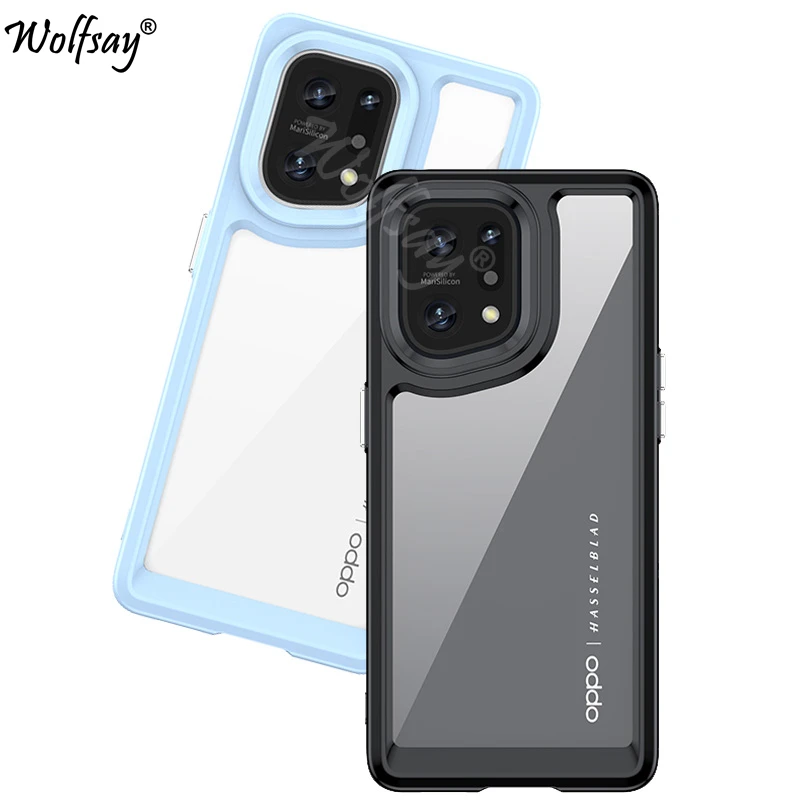 Soft Transparent Case For Oppo Find X5 Case Bumper Silicone Color Back Cover For Oppo Find X5 Case For Oppo Find X5 X5Pro X5Lite