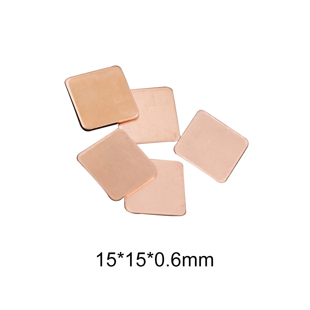 Copper Sheet Thermal Pad Heatsink Sheet for Efficient Cooling (10 Pieces, Various Thicknesses)
