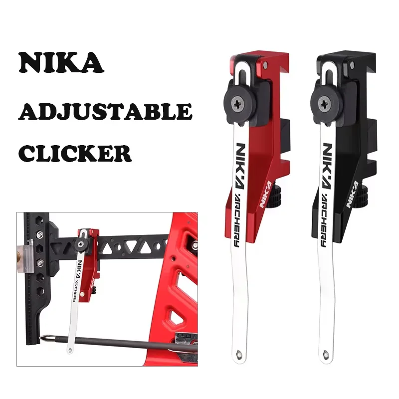 Archery Clicker NIKA Adjustable bow Clicker Aluminum Alloy For Recurve Bow Hunting Shooting Competition Accessories