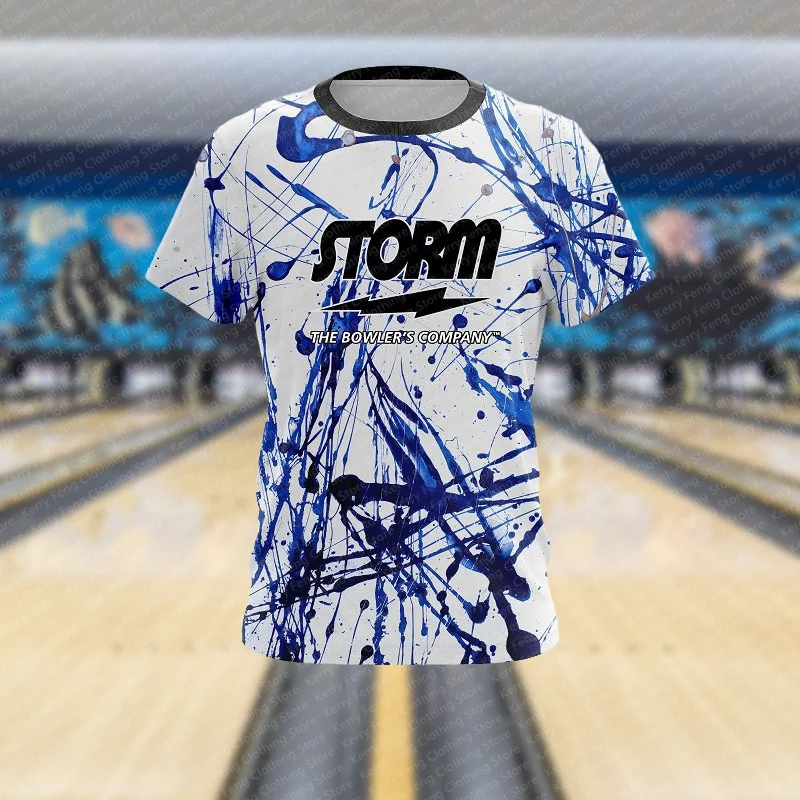 2024 Latest Hot Selling Bowling Men's Sports Shirt T-shirt Daily Indoor Leisure Comfortable Sweating Fashion Short Sleeve Top 4