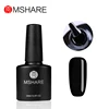 MSHARE 250ml Black White Nail Color Colour Milky White Gel Polish Semi Permanent Varnish Soak Off UV LED Nails 4