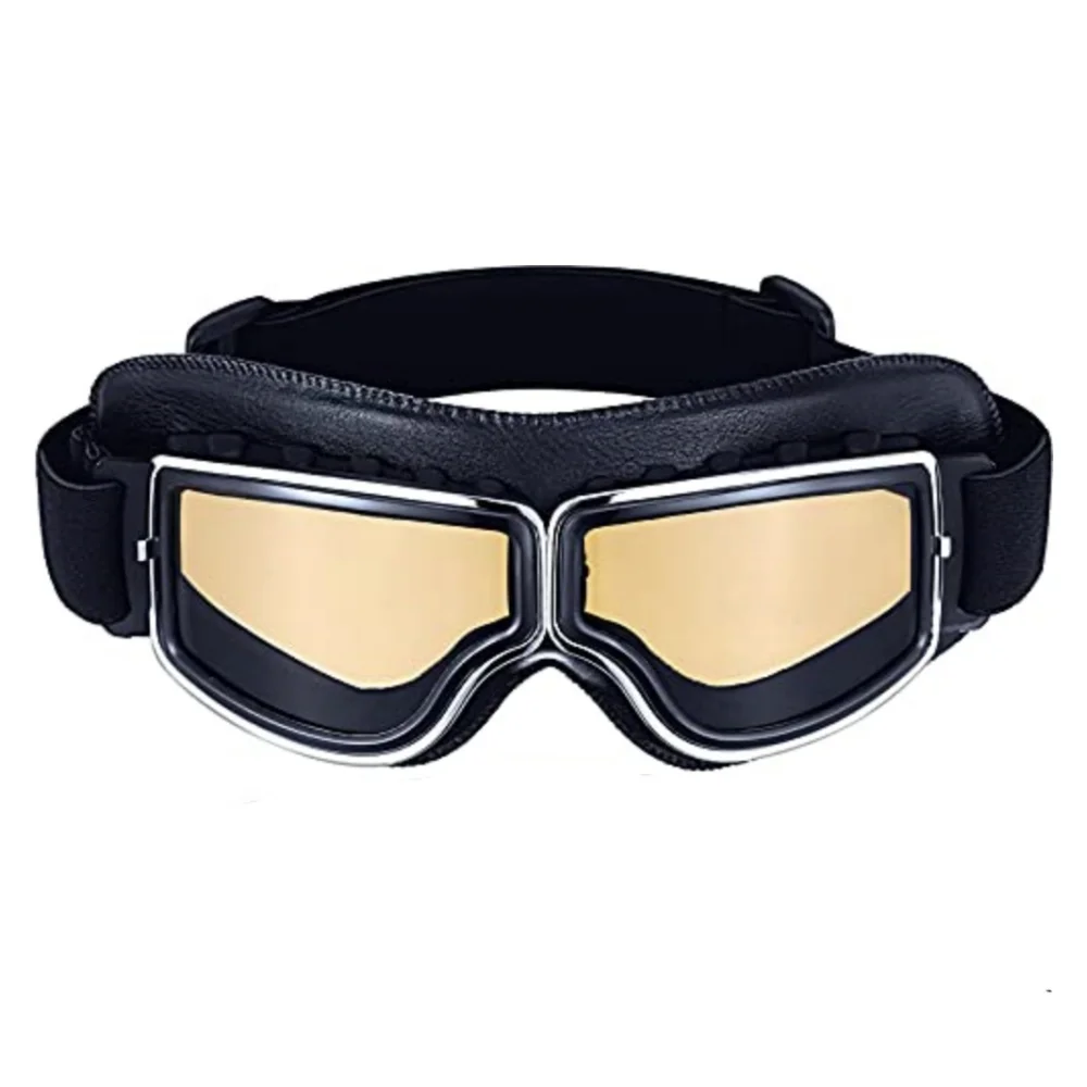 Windproof Motorcycle Helmet Glasses Leather Safety Protective Anti-glare Motocross Cross-country Steampunk Glass Various Styles