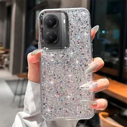 Glitter Bling Luxury Phone Case - Fashion Gift - Poco M7 (Beige)