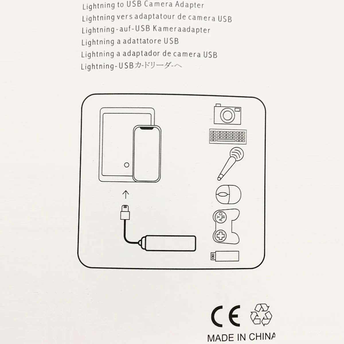 The ipad docking station is suitable for Apple lightning to USB docking station OTG adapter cable air3 mobile phone connected to