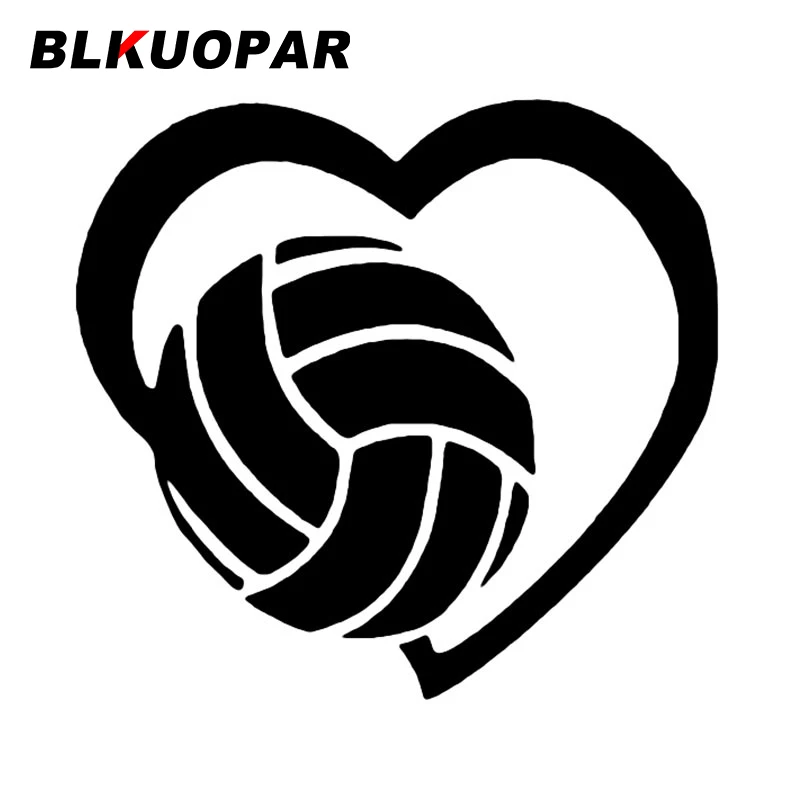 

BLKUOPAR волейбольный рисунок в форме сердца, наклейка с защитой от царапин, индивидуальный кондиционер, виниловые наклейки на машину