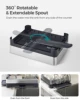 SONGMICS Dish Drying Rack - 2 Tier Dish Rack for Kitchen Counter with Rotatable and Extendable Drain Spout 5