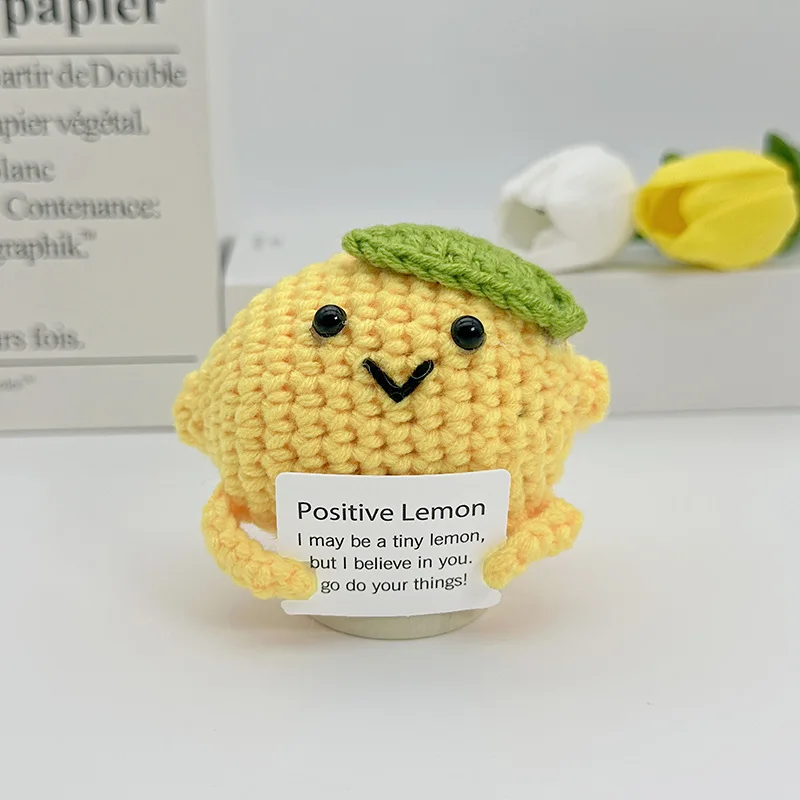 Funny Positive Crochet Sunshine Doll Desktop Ornament Handmade Cheer Emotional Support Positive Sun with Card Home Party Decor 14 S8131748f664b4b0bbf2f407e8c0d122a9