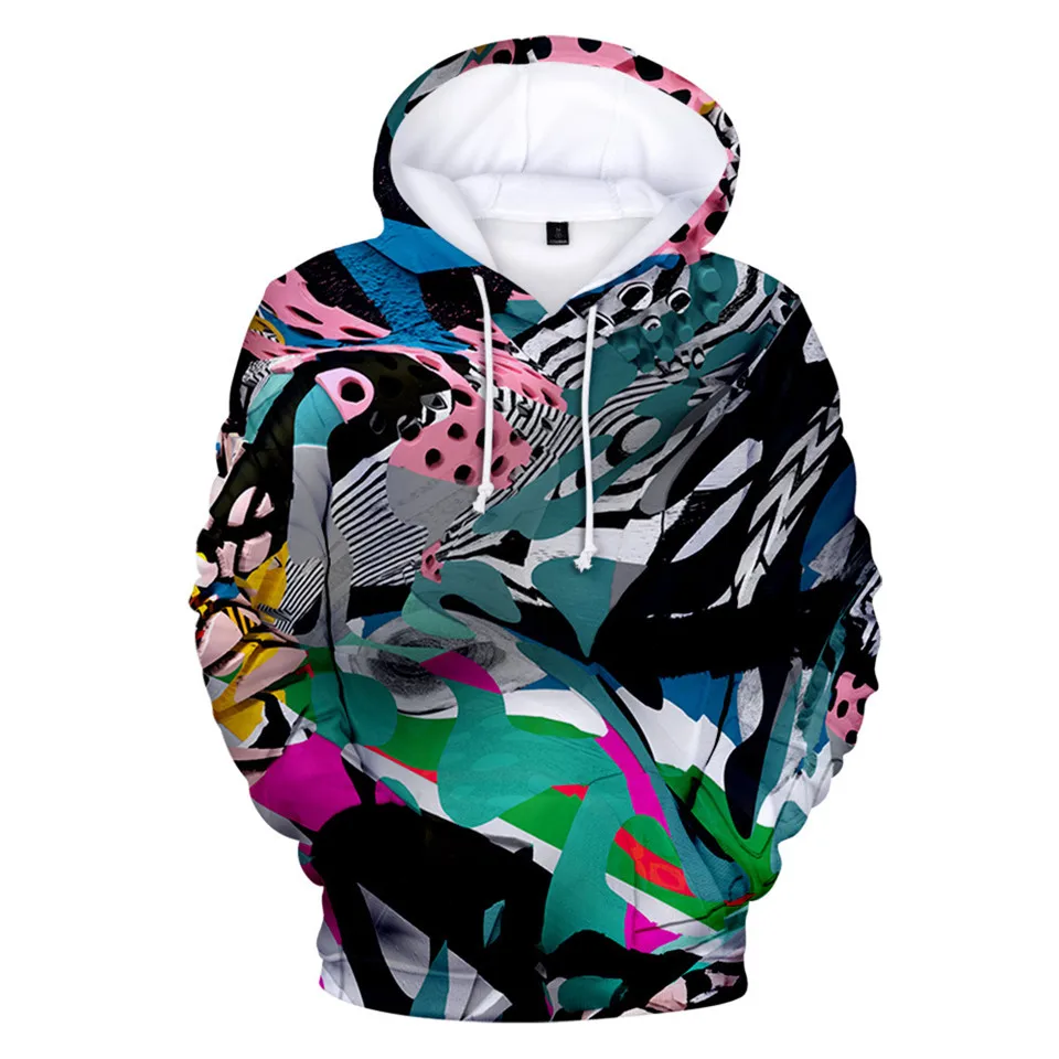 

Women Casual Tie Dye Printed Hoodies Top Autumn Long Sleeve Sweater Blouse Lady Daily Pocket Draw String Hooded Sweatshirts