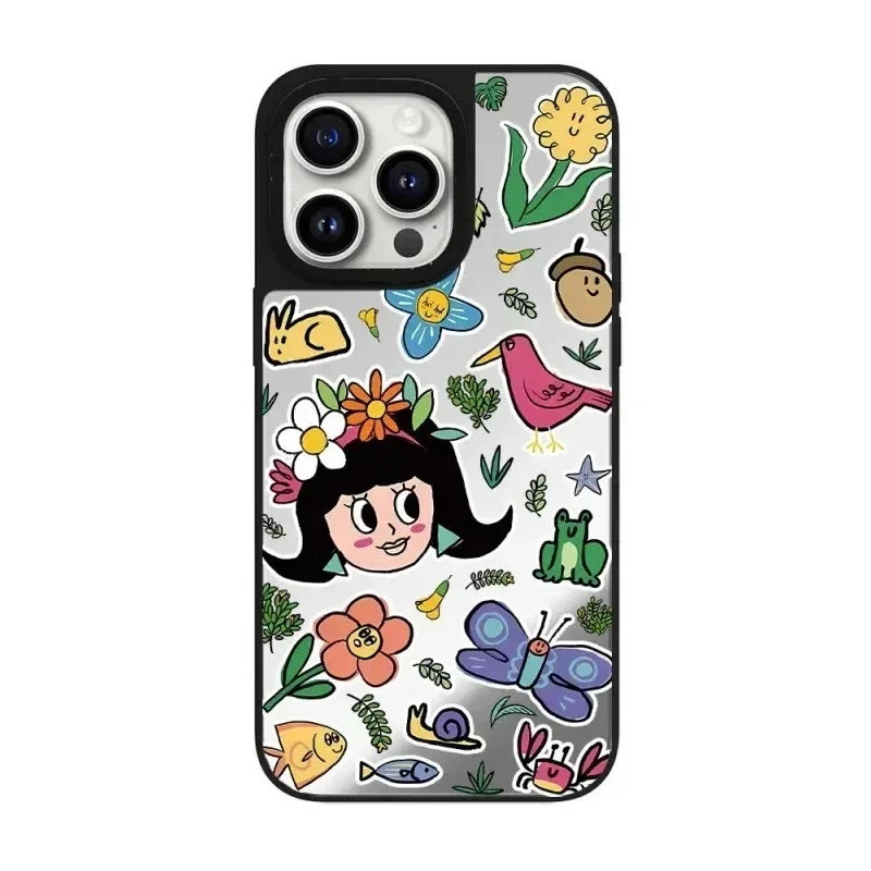 

Environmental Protection Mirror Surface MagSafe iPhone 11 12 13 15 14 Pro Max Protective Case, Fits iPhone 15 Pro Max