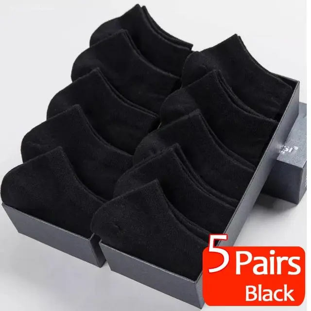 Mens Socks Boat Breathable Ankle 5pairs
