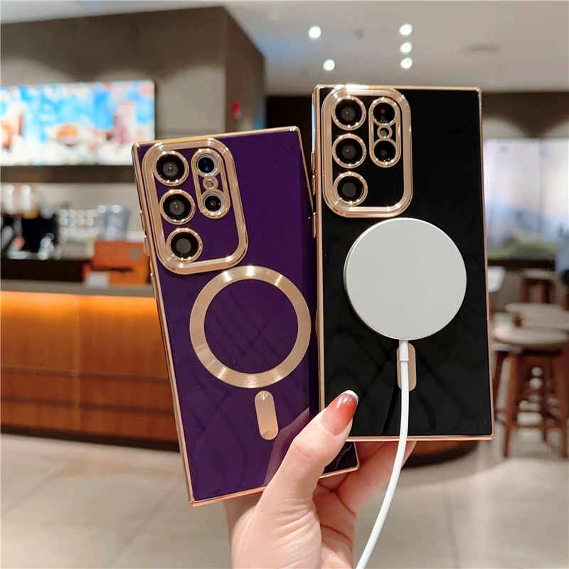 Luxury Magsafe Magnetic Plating Frame Phone Case - Premium Protective Cover