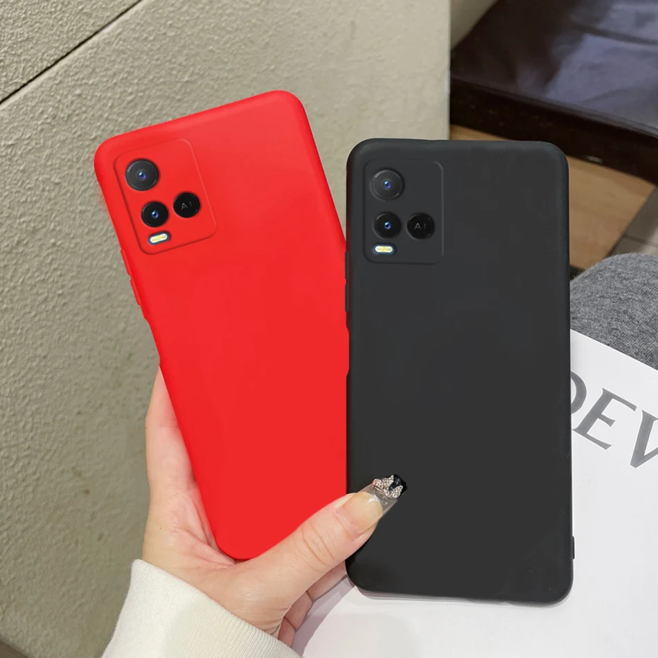 Phone Case Candy Color Matte TPU for Vivo Y21 Y21S Y33S etc.