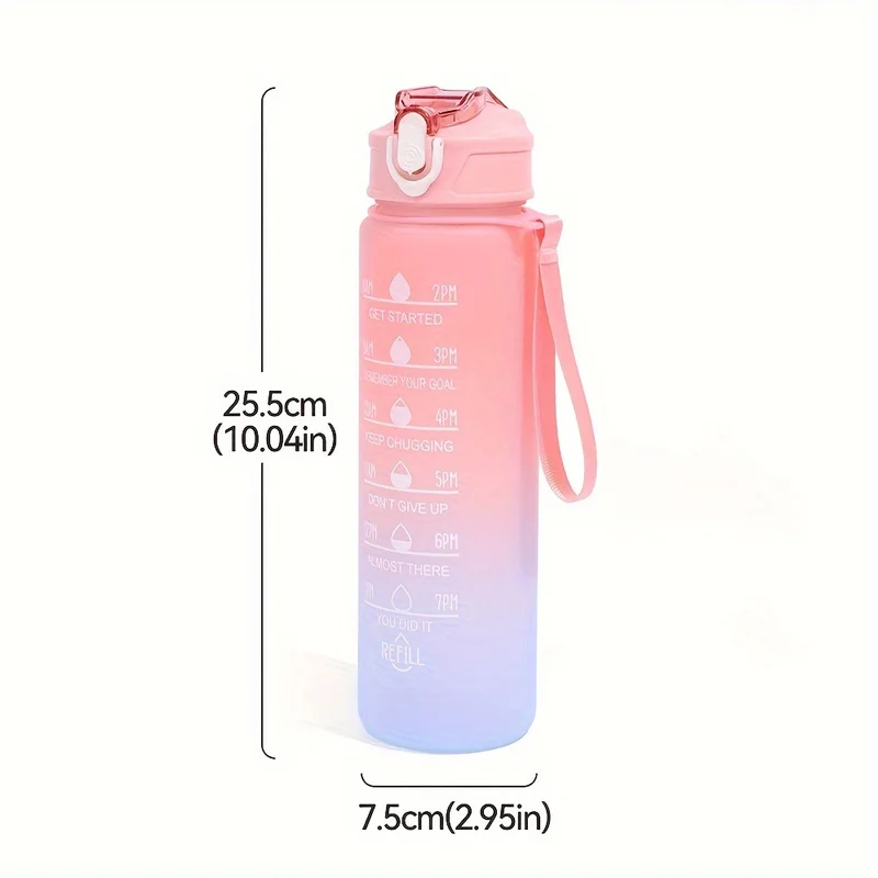 Sports Water Bottle Motivational Leakproof Drinking Outdoor Travel Gym Fitness Jugs For Kitchen Cups