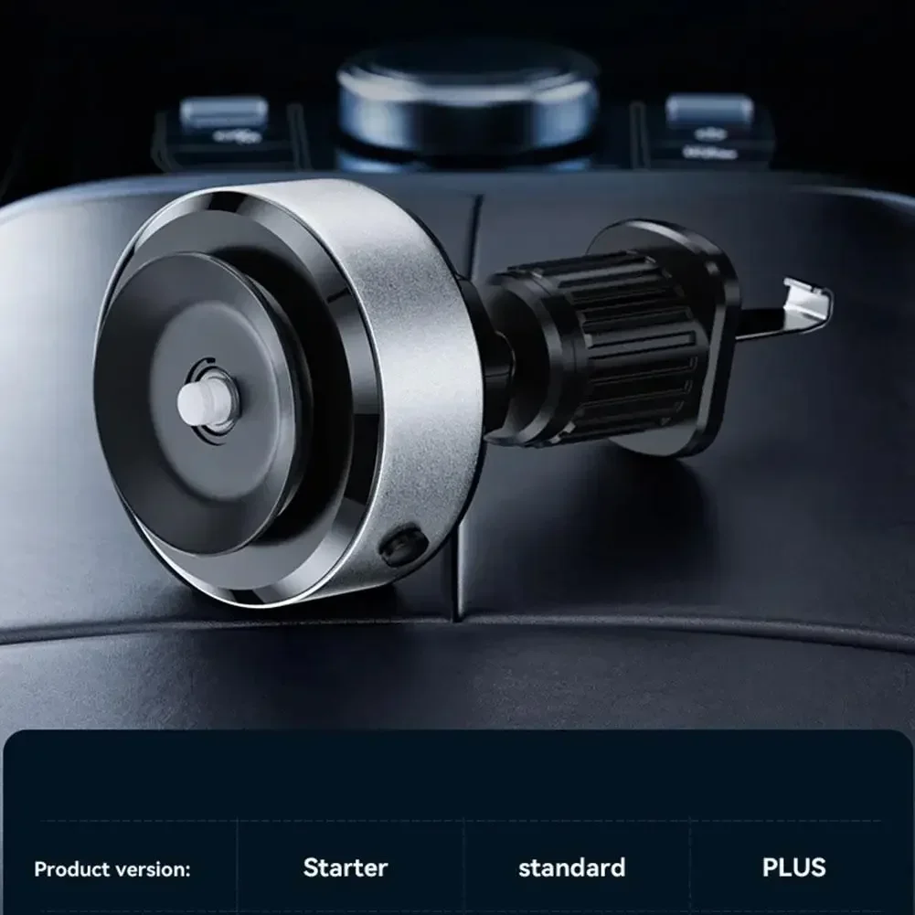 Magnetic Car Phone Holder Metal Black Suction Cup Bracket