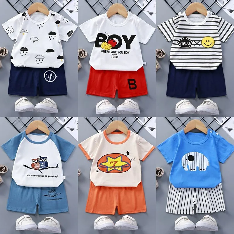 Summer Short Sleeved Set Baby Girls Clothing Toddler Outfits Casual ...