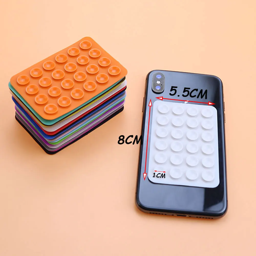 2pcsThickened Silicone Suction Cup 24Square Suction Cups Mobile Phone Tablet Luggage Cup Universal Strong Adhesive Stand