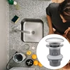 Bathroom Push Button Sink Plug Drainer Siphon Waste Stopper Bounce Type Drain Waste Stopper Easy to Installation 3