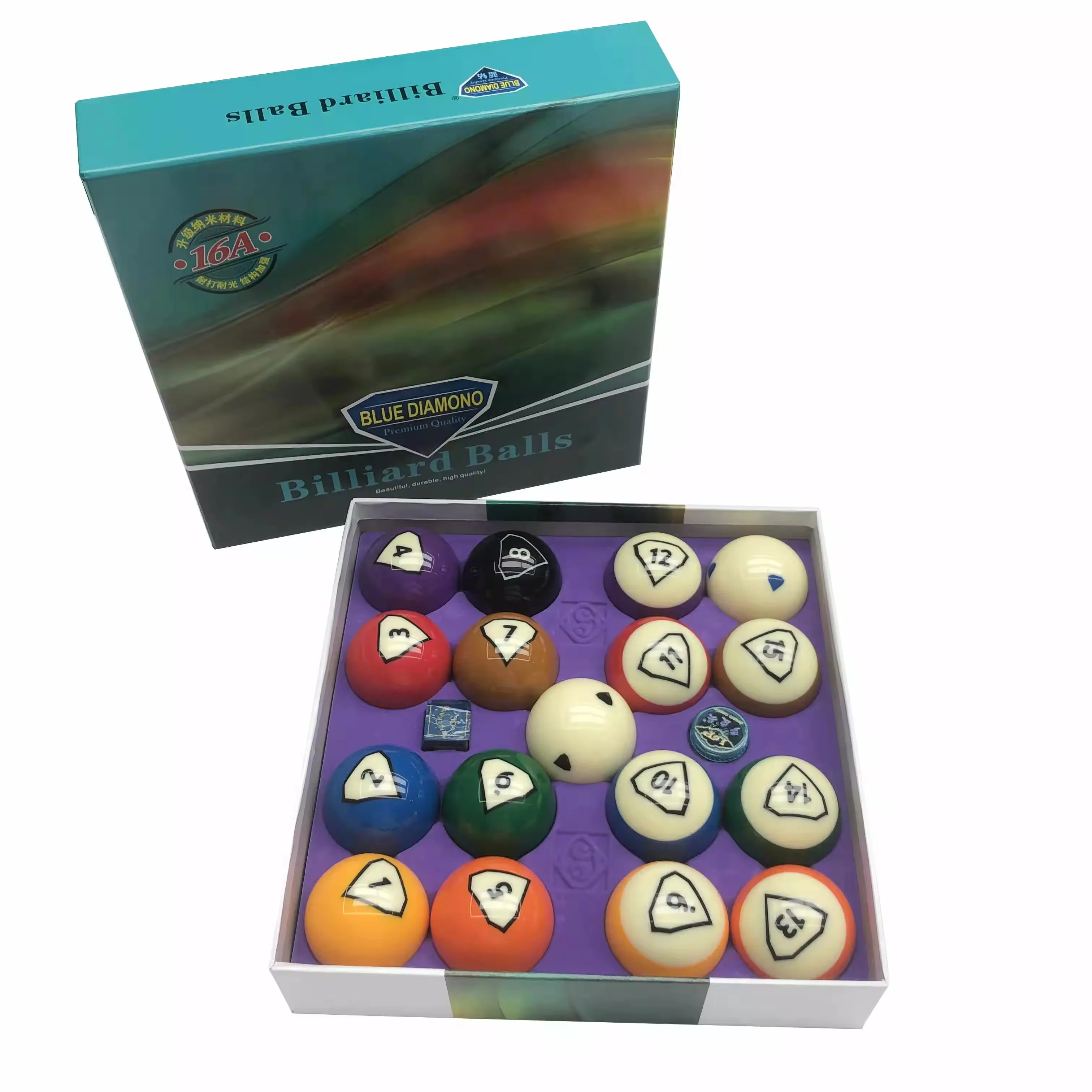 9-ball Standard Billiards 57.2mm High Brightness Durable Crystal American Billiards Accessories Factory Direct Price