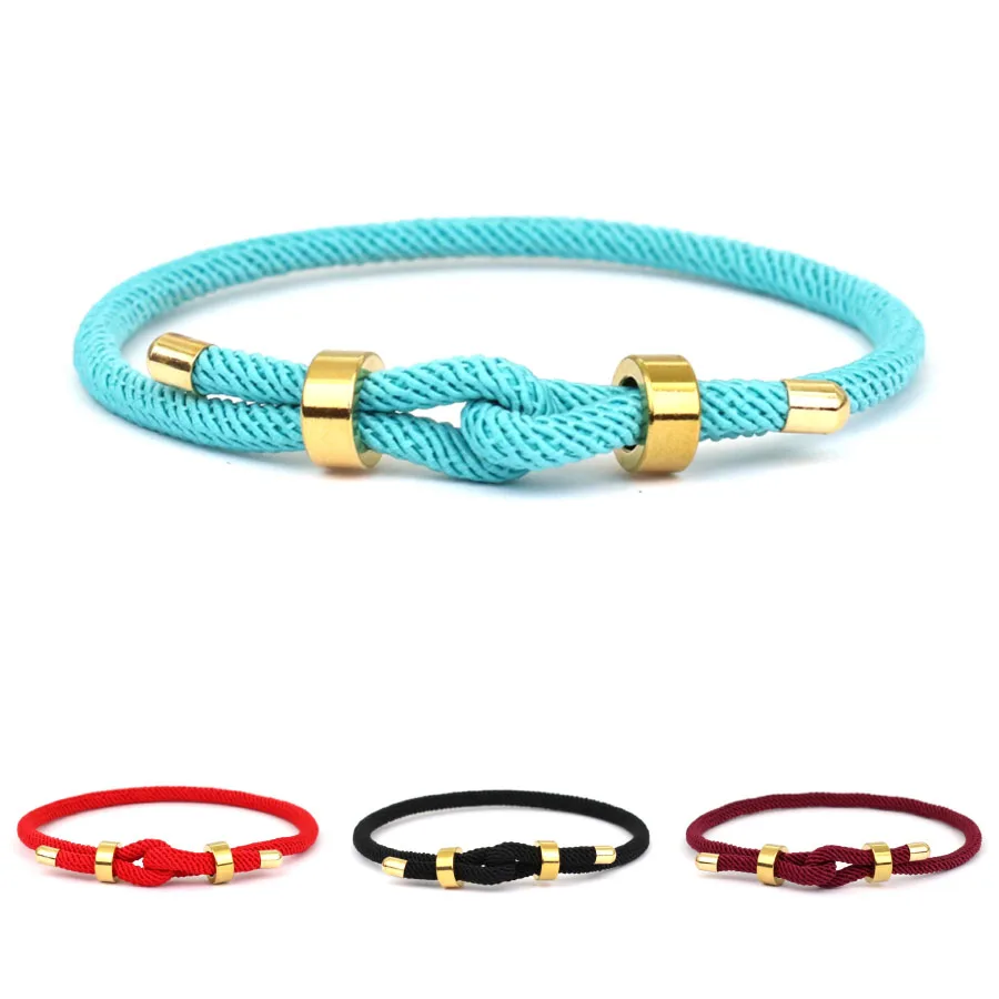 Gold Color Stainless Steel Adjustable Charm Bracelet for Men