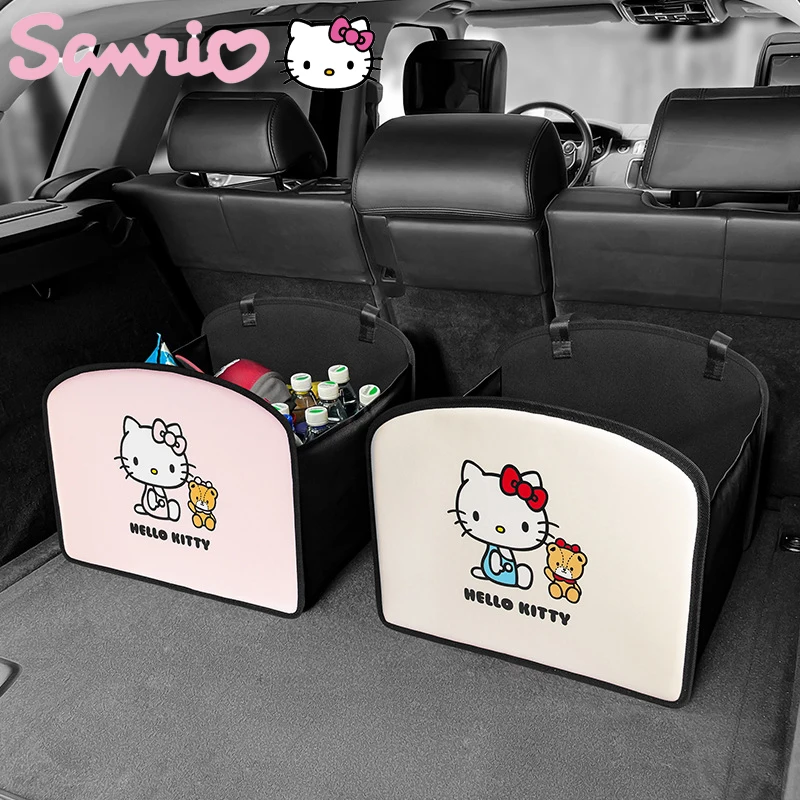 

Sanrio Hello Kitty Car Trunk Organizer Large Capacity Folding Storage Bag Trunk Stowing and Tidying Trunk Organizer Car Stuff