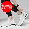 Breathable Mesh Elevator Shoes Men's Sneakers Height Increasing Shoes Leisure Sports Taller Shoes Man Increase Shoes Insole 8cm 3