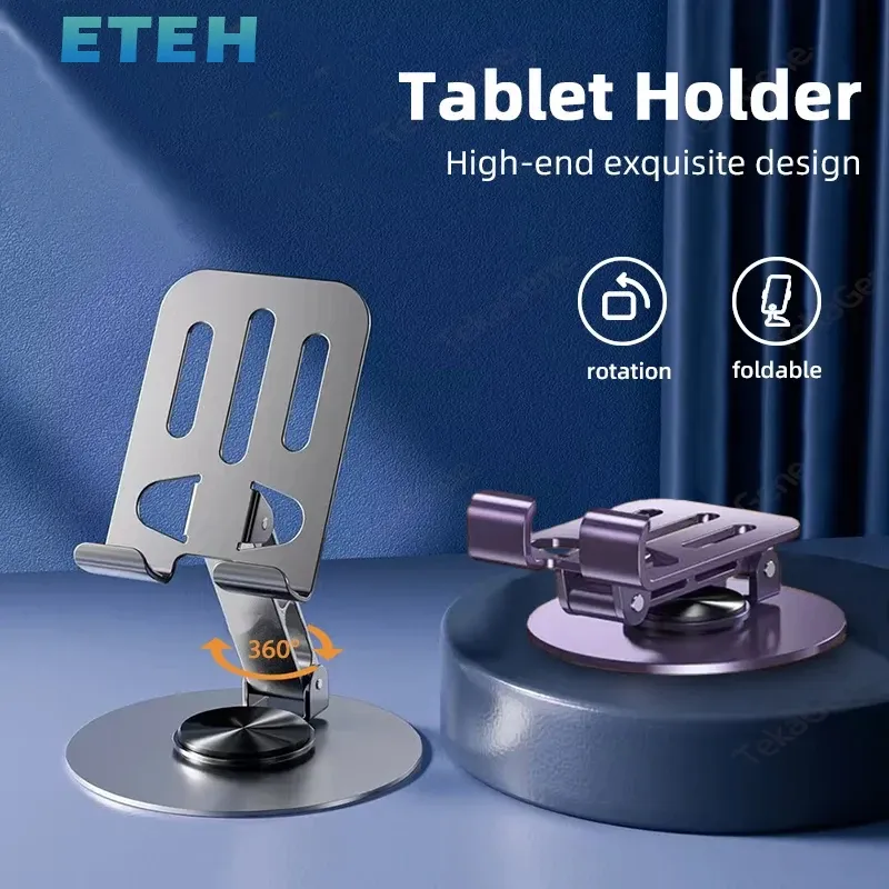 360Â° Rotating Stand Mobile Phone Tablet Holder For Apple iphone 16 Samsung Xiaomi Huawei iPad Bracket Folded Support Accessories
