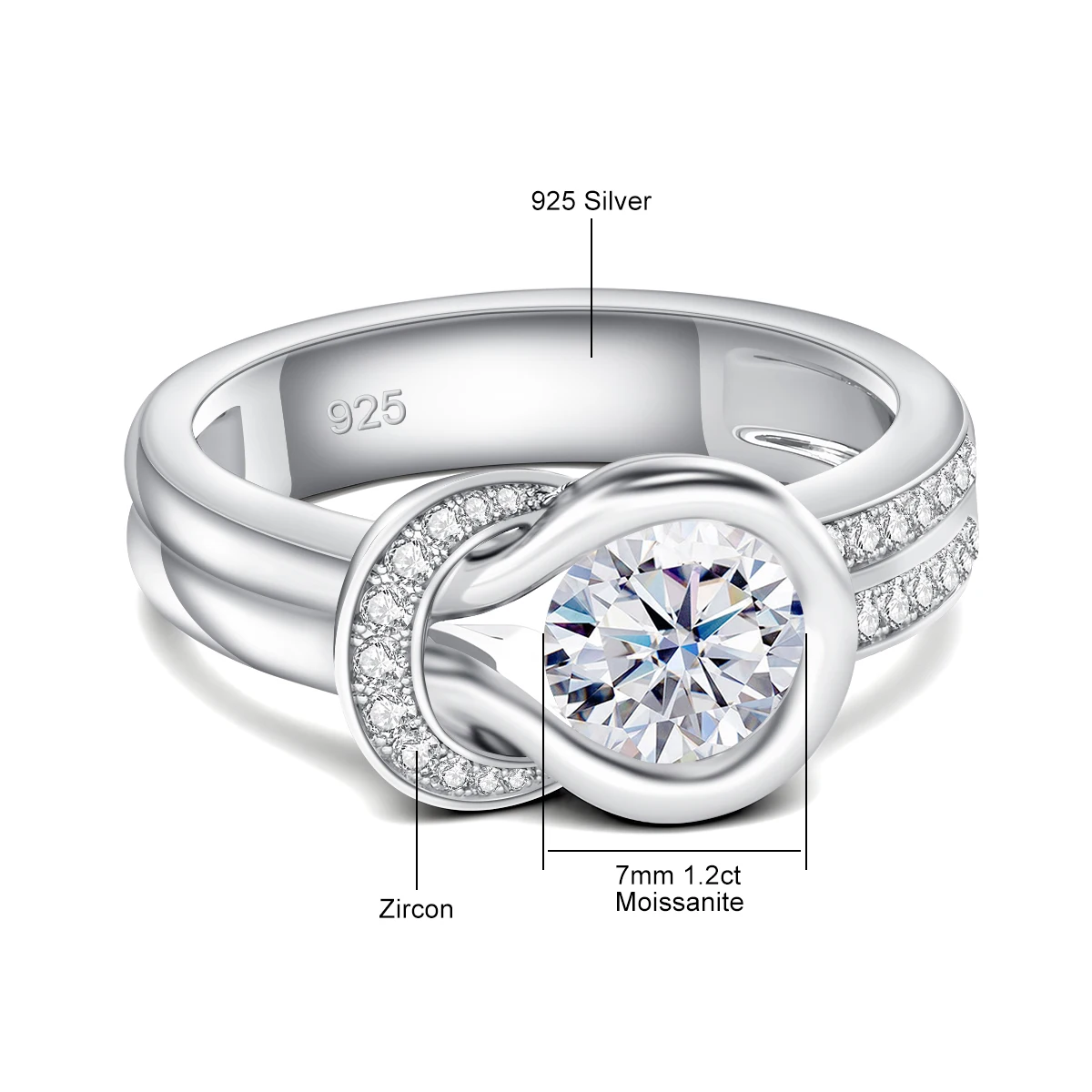 ☆TATIANA☆ Silver 925 moissanite 1 carat necklaceDN0002 1 Carat Moissanite 925 Sterling Silver Necklace – Oh My Jane