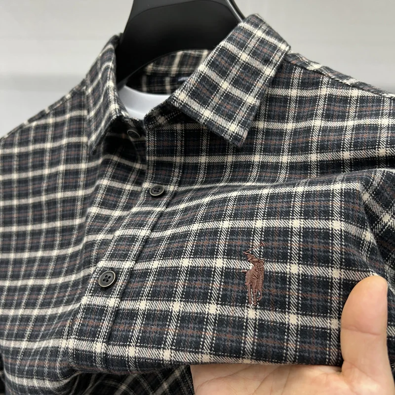 جديد الراقية الفاخرة 100 القطن قميص رجالي التلبيب...