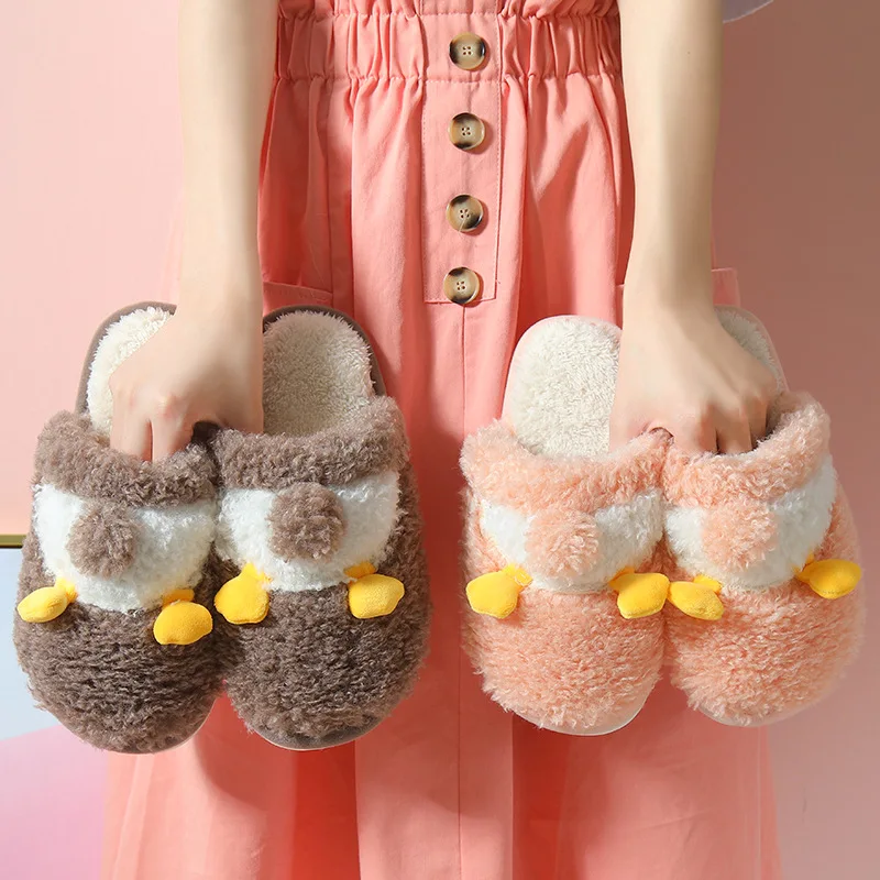 slippers women Women Winter Fuzzy female Non Skid Indoor Home comfy Female Floor Shoes House Ladies Fluffy slippers Non Slip