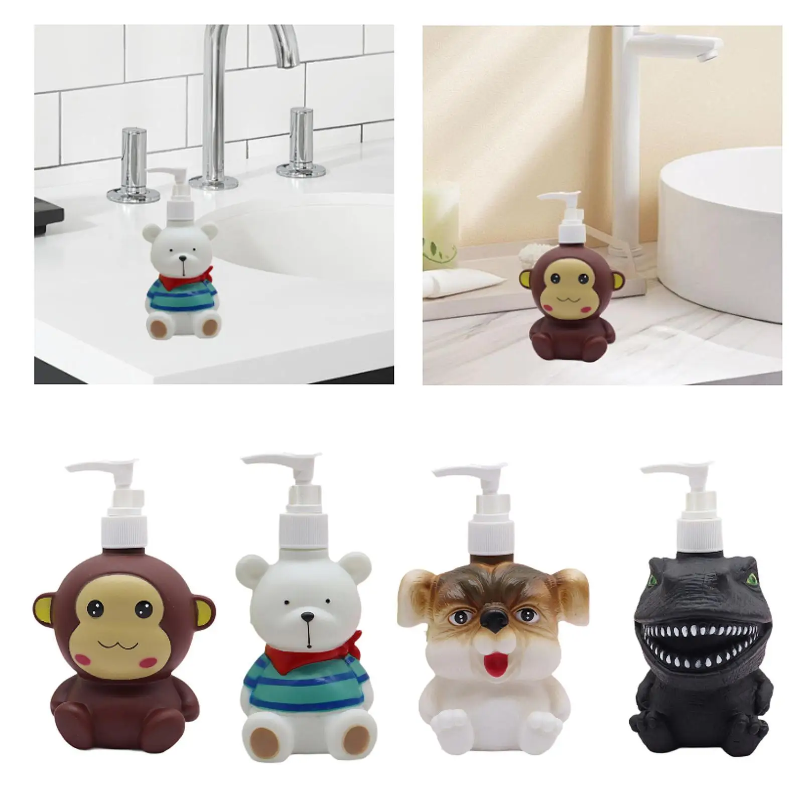 Children Cartoon Lotion Bottle Shower Gel Dispenser Hand Soap Dispenser
