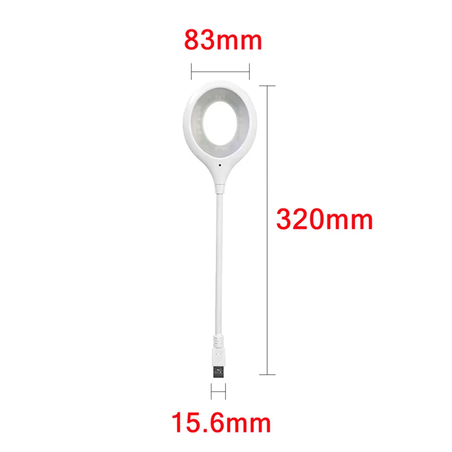 USB Direct Plug Portable Lamp Dormitory Bedside Desk Lamp LED Eye Protection Student Study Reading Table Lamp Night Light