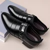 Classic Leather Shoes for Men Slip on Pointed Toe Oxfords Formal Wedding Party Office Business Casual Dress Shoes for Male2023 2
