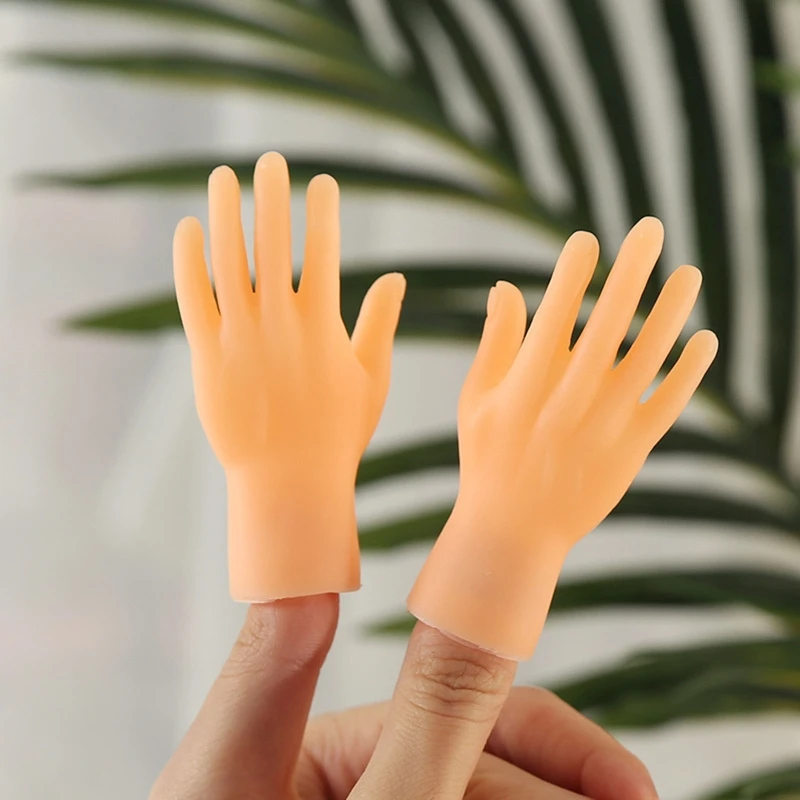 Tiny Hand Finger Puppet Mini Hands Puppets Fidget Toy for Kindergarten Toddler Family Story Telling Game Props 4/10pcs