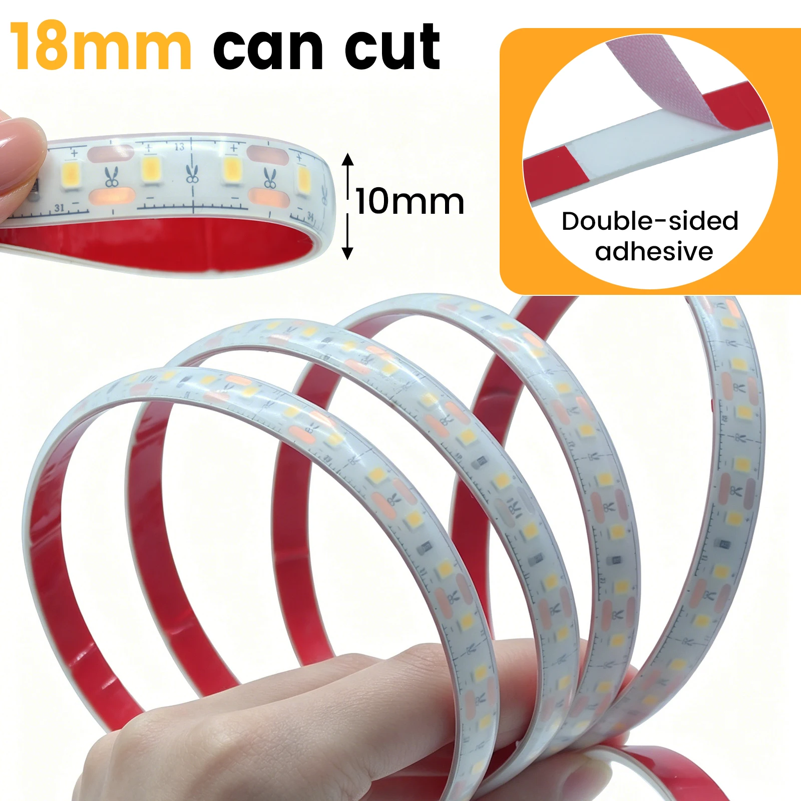 5V IP68 방수 LED 스트립 4AA 배터리 구동 SMD2835 120LEDs/m 따뜻한 화이트/화이트 실리콘 튜브 유연한 테이프 (실내 장)