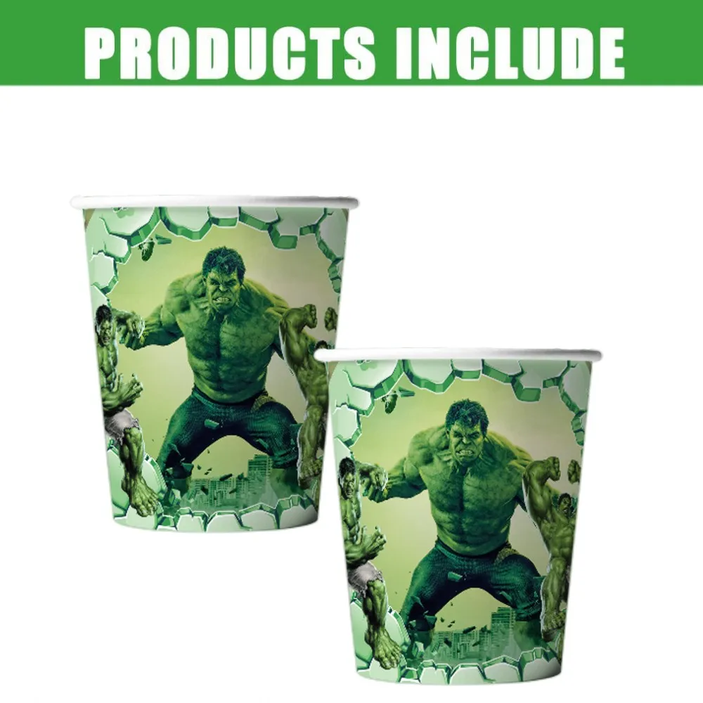 Superhero Hulk Birthday Party Decorations Paper Cup Plate Napkin Tablecloth Tableware Set Kid Boy Baby Shower Party Supplies party supplies birthday party supplies disposable tablecloth birthday tableware set disposable napkins