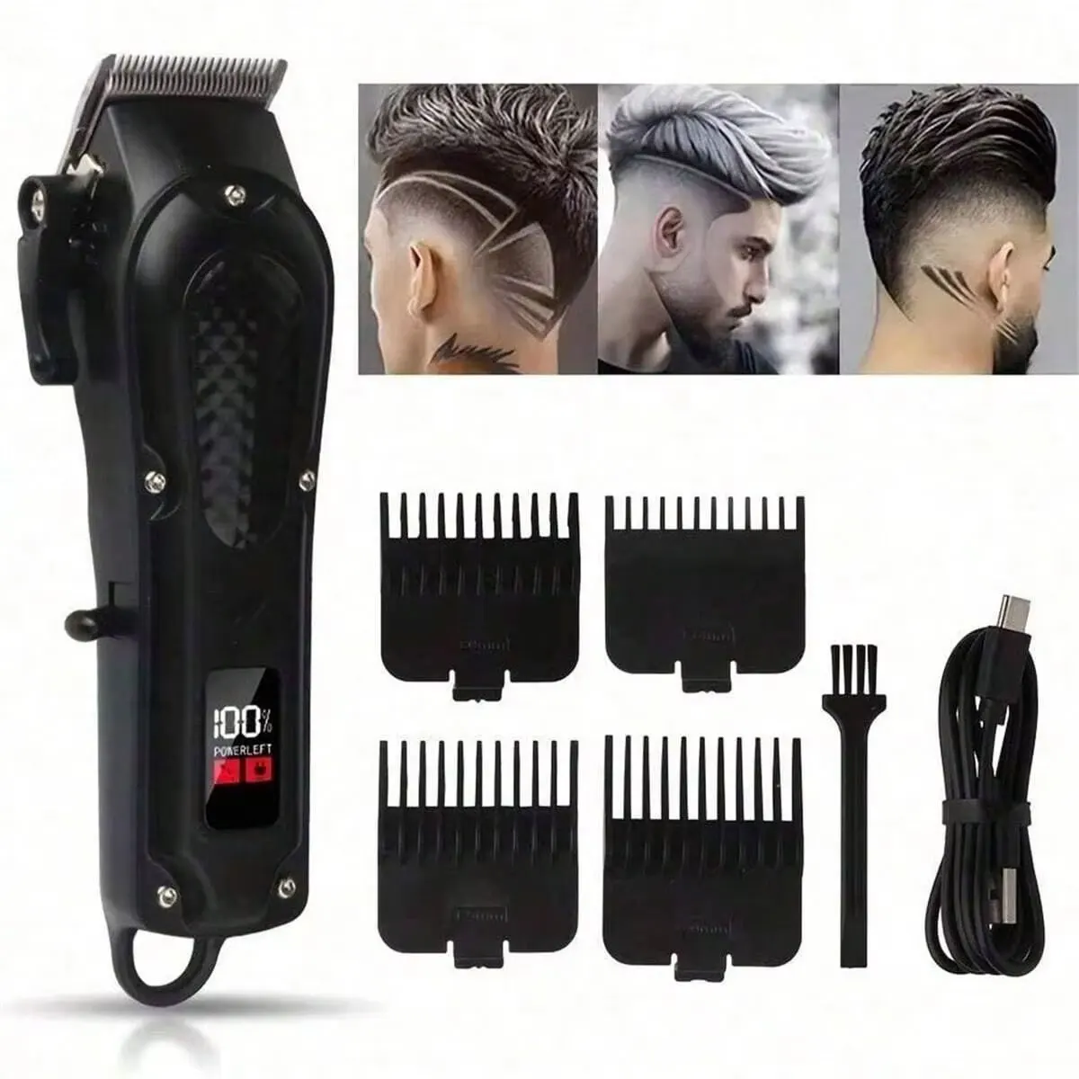 Rechargeable Hair Clipper and Beard Trimmer for Men