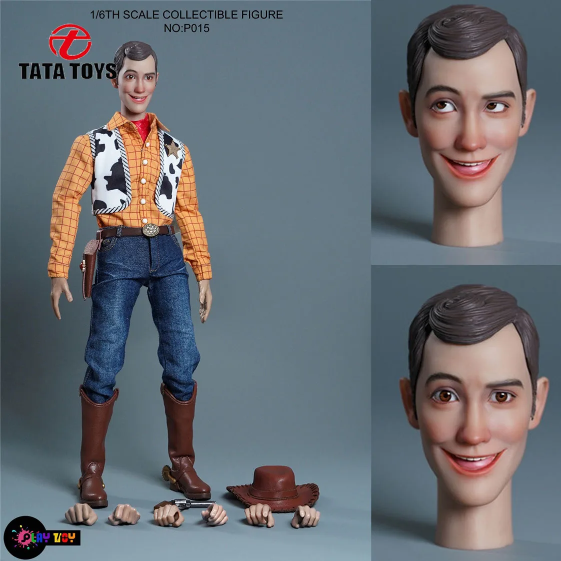 

IN STOCK PLAY TOY P015 1/6 male figure Cowboy Movable Eyes Figure Model 12'' Soldier Action Doll Full Set Toy for Collection